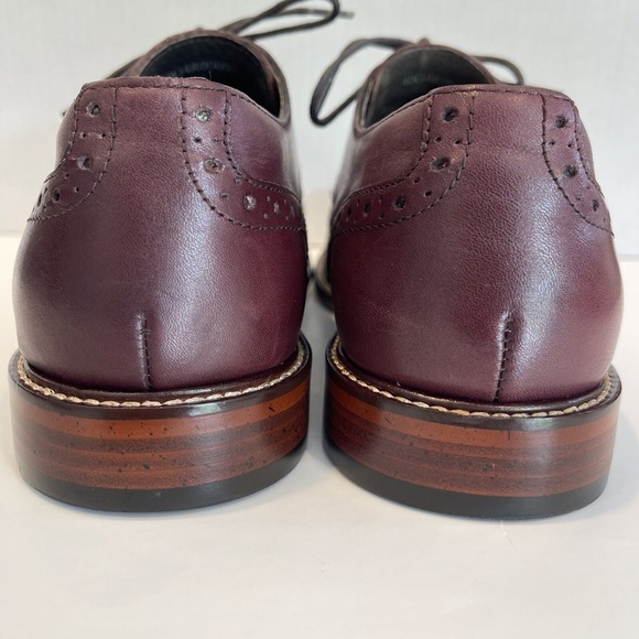 JOSEPH ABBOUD Mens Size 10 Wingtip Oxford Shoes Cherry Brown Leather 40G4R00003 main image 12